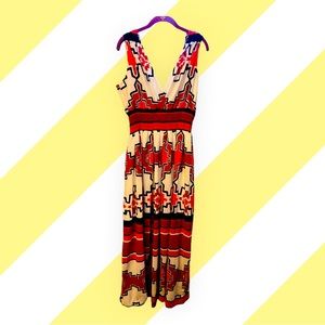 Eva Mended Abstract Print Multi Color Dress